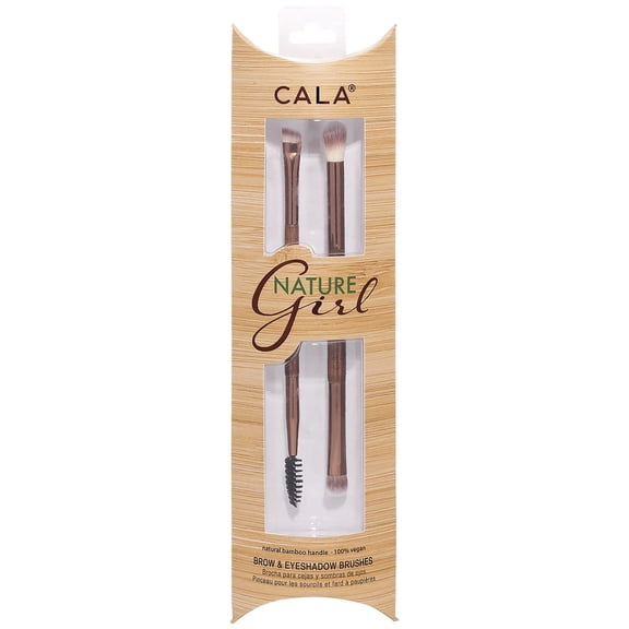 CALA Nature Girl Double Ended Bamboo Eyeshadow & Brow Brush (2 pcs)