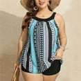 thumbnail image 1 of CALAFEBILA 2 Piece Swimsuit Girls Tankini Modest Summer Plus Size Floral Print Bathing Suits, 1 of 5