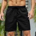 thumbnail image 1 of CALAFEBILA Beach Shorts Men Summer Solid Casual Loose Board Shorts with Mesh Liner, 1 of 9