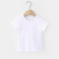 thumbnail image 1 of CALAFEBILA Boys Shirts Size 8-9 100% Cotton Solid Color T Shirts Crew Neck Short Sleeve Tee, 1 of 5