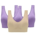 thumbnail image 1 of CALAFEBILA Bras for Women Pack of 3 Sports Bra Running Push up Wireless High Impact Yoga Bras for Women, 1 of 6