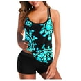 thumbnail image 1 of CALAFEBILA Swimsuits for Women Tankini 2 Piece Modest Floral Print Bathing Suits, 1 of 2