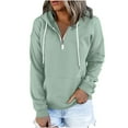 thumbnail image 1 of CALAFEBILA Fall Womens Sweatshirt Mid-Weight Hoodies Crew Neck Plain Tops 2023 Casual Long Sleeve Loose Pullover, 1 of 4
