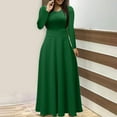 thumbnail image 1 of CALAFEBILA Formal Dresses for Women Long Sleeve Solid Color Maxi Formal Dress Bandage Long Womens Dresses, 1 of 5