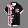 thumbnail image 1 of CALAFEBILA Hawaiian Mens Shirts Plus Size Casual Button Down Tropical Print Short Sleeve Holiday Beach Shirts Loose Fit Summer Mens Tops with Pockets, 1 of 5