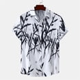 thumbnail image 1 of CALAFEBILA Hawaiian Shirt for Men Casual Button Down Tropical Print Short Sleeve Holiday Beach Shirts Loose Fit Summer Mens Tops, 1 of 9