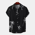 thumbnail image 1 of CALAFEBILA Hawaiian Shirt for Men Casual Button Down Tropical Print Short Sleeve Holiday Beach Shirts Loose Fit Summer Mens Tops, 1 of 9