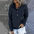 thumbnail image 1 of CALAFEBILA Hoodies Sweatshirt Women Crew Neck Plain Fall Lightweight Tops 2023 Casual Y2K Long Sleeve Pullover with Pockets, 1 of 6