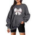CALAFEBILA Lightweight Sweatshirts for Women Oversized Crewneck Long