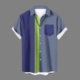 thumbnail image 1 of CALAFEBILA Men Hawaiian Shirt Casual Button Down Tropical Print Short Sleeve Holiday Beach Shirts Loose Fit Summer Mens Tops with Pockets, 1 of 5