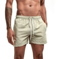 thumbnail image 1 of CALAFEBILA Mens Beach Shorts Summer Solid Casual Loose Board Shorts, 1 of 3