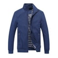 thumbnail image 1 of CALAFEBILA Mens Thin Lightweight Windbreaker Jacket,Fall Fashion Long Sleeve Zip Up Sportswear Jacket, 1 of 4