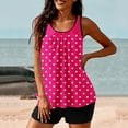 thumbnail image 1 of CALAFEBILA Modest Girls Swimsuits Tankini 2 Piece Polka Dots Pools Pleated Summer Bathing Suits, 1 of 6