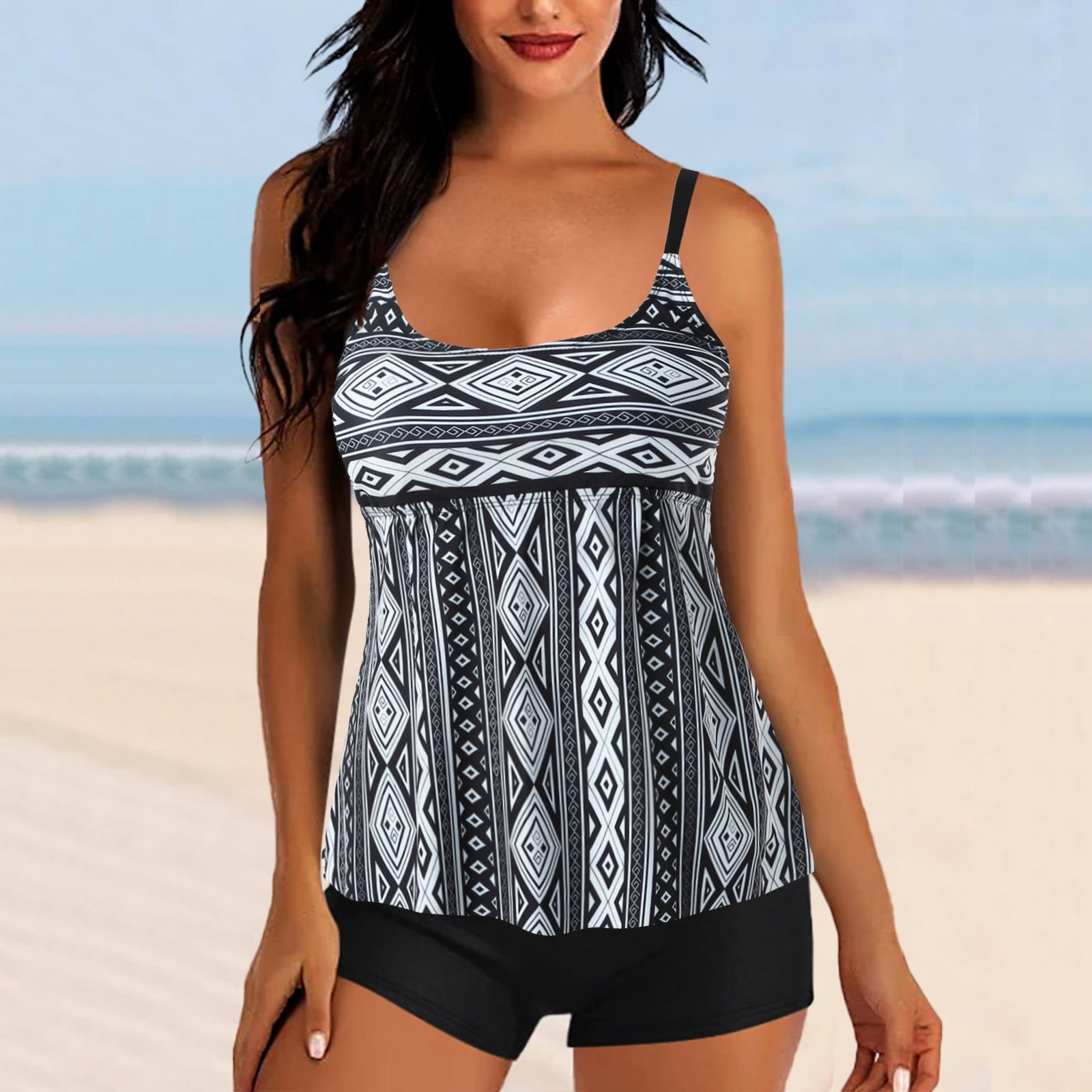 womens plus size tie dye bathing suits