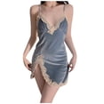 thumbnail image 1 of CALAFEBILA Pijama for Women Womens Clothes Camisole Loungewear Backless Split Mini Dress, 1 of 5