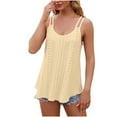 thumbnail image 1 of CALAFEBILA Plus Size T Shirts for Women Lace Womens Blouses Plus Size,Womens Fashion Solid Color Blouse Summer Sleeveless Crew Neck Loose Breathable Women's Tops, 1 of 5