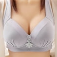 thumbnail image 1 of CALAFEBILA Soild Wire Free One-Piece Everyday Back Buckle Padded Bras for Women, 1 of 4