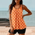 thumbnail image 1 of CALAFEBILA Swimming Suits Modest 2 Piece Tankini Summer Pleated Seaside Polka Dots Bathing Suits, 1 of 6