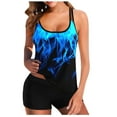 thumbnail image 1 of CALAFEBILA Swimsuits Womens Modest Tankini 2 Piece Tie Dye Summer Beach Bathing Suits, 1 of 2