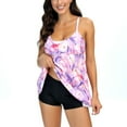 thumbnail image 1 of CALAFEBILA Tankini Swimsuits for Women Plus Size Modest 2 Piece Summer Floral Print Bathing Suits, 1 of 7