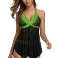 thumbnail image 1 of CALAFEBILA Tankini Womens Plus Size Swimsuit Modest Two Piece Summer Pools Print Bathing Suits, 1 of 8