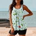 thumbnail image 1 of CALAFEBILA Tankini Womens Swimsuits Plus Size Modest 2 Piece Pleated Floral Print Bathing Suits, 1 of 6