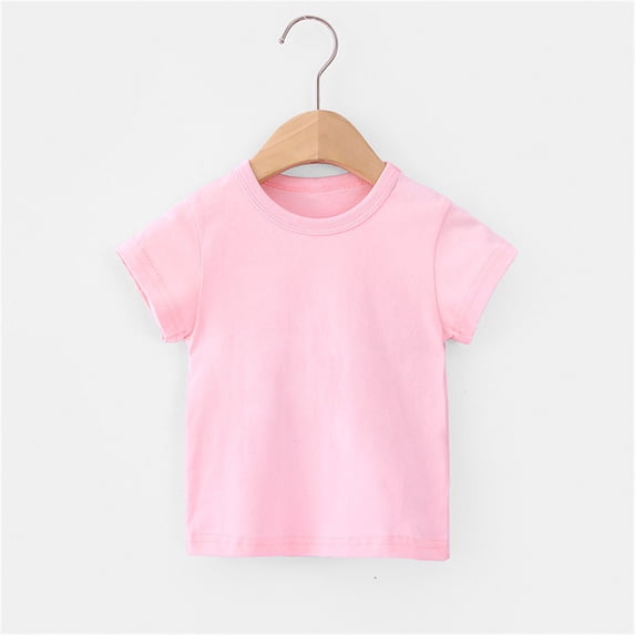 CALAFEBILA Unisex Girls Boys Clearance Under $5.00 Summer Letter Print Short Sleeve Crew Neck T-shirts Tops,Size 3-14 Years