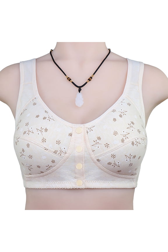 Wireless Womens Plus Size Bras Front Closure Push up Bra Breathable Comfortable Bras
