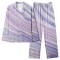thumbnail image 1 of CALAFEBILA Woman Pj Set Button Down Pajamas for Women Sleepwear Notch Collar Tie Dye Tops with Pocket and Pants, 1 of 4