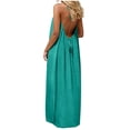 thumbnail image 1 of CALAFEBILA Women's Maxi Dresses Tank Summer Party Sleeveless Womens Sundresses Crew Neck Full Length Casual Solid Backless Dresses, 1 of 5