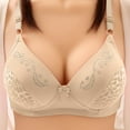 thumbnail image 1 of CALAFEBILA Womens Plus Bra Wireless Push up Front Closure Bra Breathable Comfortable Bras, 1 of 9