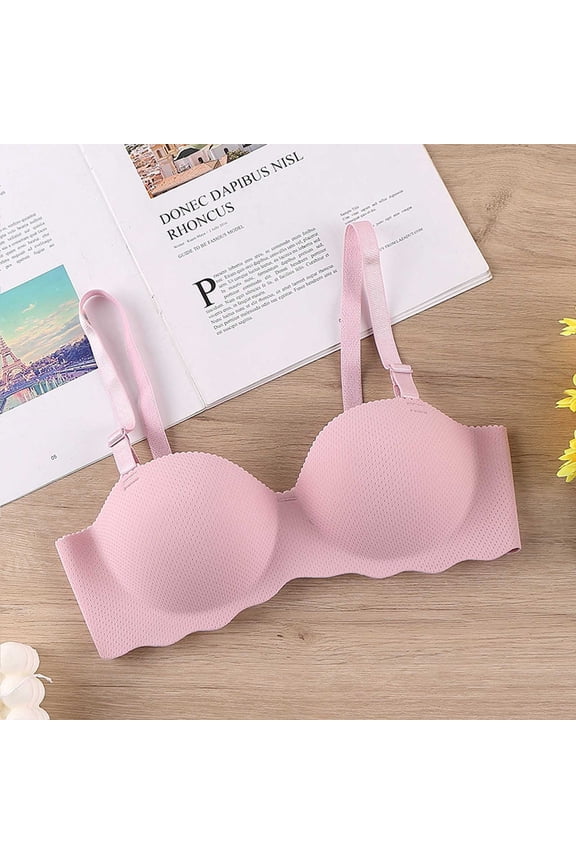 Womens Plus Size Bra Everyday Purple Push-up No Underwire Comfortable Unpadded Half Cup Night Balconette Underwear,L