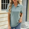 thumbnail image 1 of CALAFEBILA Womens Plus Size Tee Shirts Plaid Blouses for Women Plus Size,Women Fashion Short Sleeve Blouse Summer with Pockets Lapel Loose Breathable Tops for Women 2024, 1 of 1