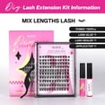thumbnail image 1 of CALAILIS DIY Lash Extension Kit, Eyelash Extension Kit 120Pcs D Curl Individual Lashes with Eyelash Glue Sealer  and Lash Applicator Lash Clusters Kit for Beginner, 1 of 6