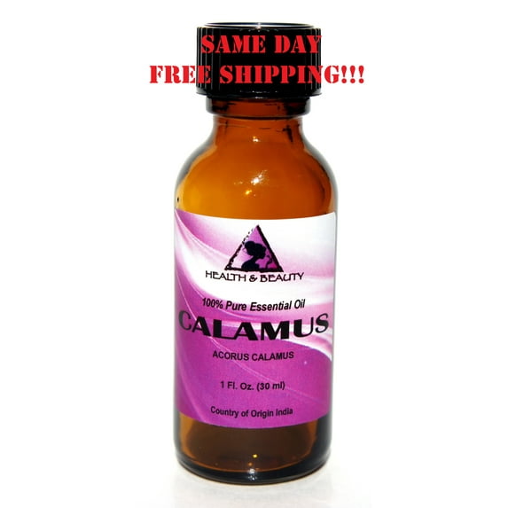 CALAMUS ESSENTIAL OIL AROMATHERAPY PURE NATURAL GLASS BOTTLE 1.0 OZ, 30 ml
