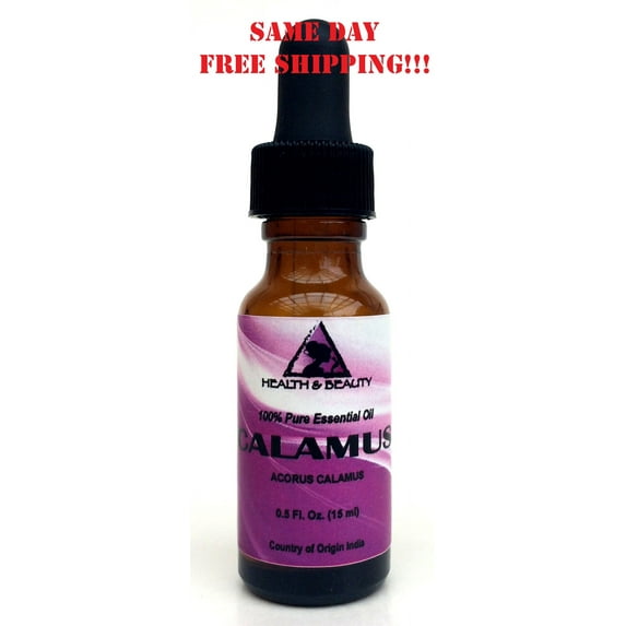 CALAMUS ESSENTIAL OIL AROMATHERAPY PURE NATURAL GLASS DROPPER 0.5 OZ 15 ml