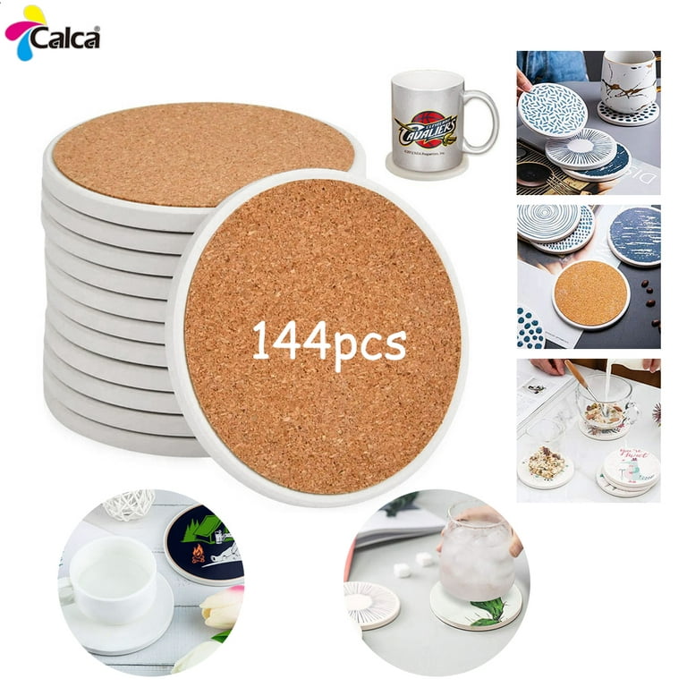 144/Pack Sublimation Blanks 4.25 Inch Round Ceramic Tiles Coasters