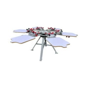 CALCA 6 Color 6 Station Silk Screen Printing Machine Press Equipment with Micro Registration