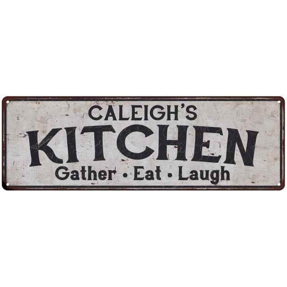CALEIGH's Kitchen Rustic Chic Decor Gift 8x24 Sign 108240051838
