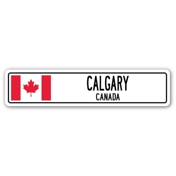 CALGARY CANADA Street Sign Canadian flag city country road wall gift