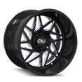 thumbnail image 1 of CALI OFF-ROAD GEMINI-9112 24X14 6X139.7 -76ET 106CB GLOSS BLACK/MILLED SPOKES, 1 of 2