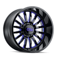thumbnail image 1 of CALI OFF-ROAD SUMMIT-9110 20X12 6X139.7 -51ET 106CB GLOSS BLACK/BLUE MILLED SPOKES, 1 of 2