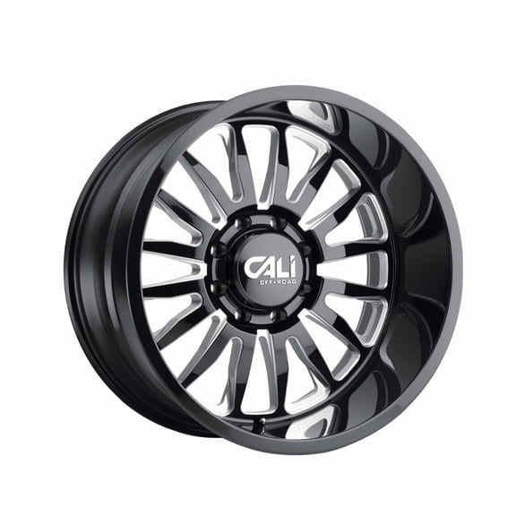CALI OFF-ROAD SUMMIT-9110 20X9 8X180 0ET 124.1CB GLOSS BLACK/MILLED SPOKES
