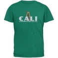 thumbnail image 1 of CALI Surf Bear Jade Green Adult T-Shirt, 1 of 1