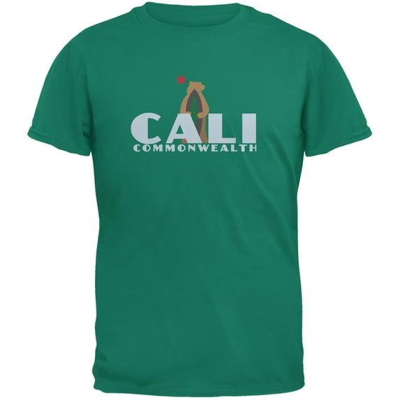 CALI Surf Bear Jade Green Adult T-Shirt