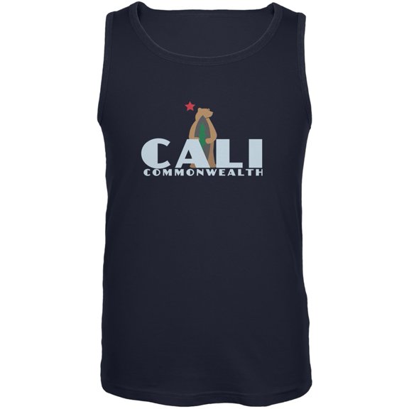 CALI Surf Bear Navy Adult Tank Top