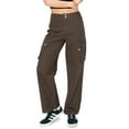 thumbnail image 1 of CALI1850 Women's Comfortable And Relaxed High Rise Wide Leg Cargo Pants With Slanted Pockets, 1 of 7