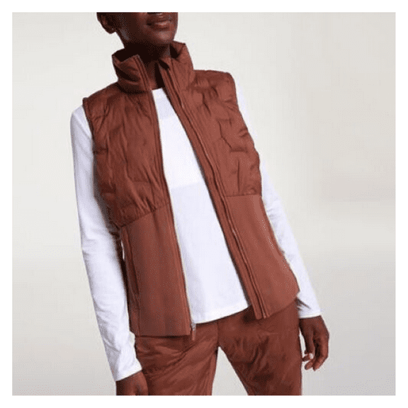 CALIA Women's Cold Dash Run Vest, Brown, S