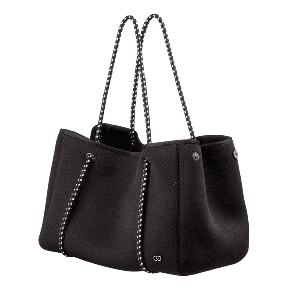 CALIA Women's Golf Neoprene Tote Expandable Bag with Handles, Black