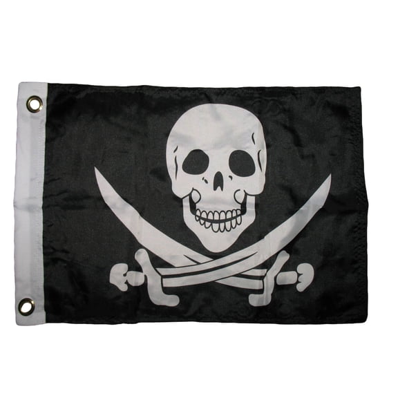 CALICO Pirate Jack Rackham Banner Flag 12"x18" Boat Dorm Cave Nautical Skull